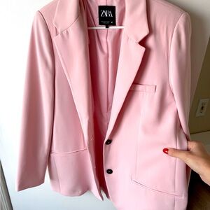 Zara Light Pink Oversized Blazer